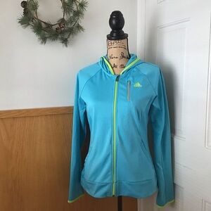 Adidas Climawarm Blue Full Zip Hoodie